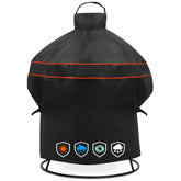 EZ-DONGTENG grill cover front view protects Kamado Joe Joe Jr from weather