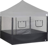 E-Z UP food booth wall with roll-up windows for quick service at events.