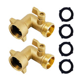 EZtar 90-degree hose elbow connector for tight spaces with durable brass construction.