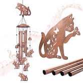 EZTZEN cat wind chime outdoor adds charm with soothing breeze tones.
