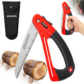 EZUVITA 7-inch folding saw with triple-cut teeth for clean cuts in wood