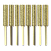 EzzDoo bits close-up shows titanium coated diamond wheel for fast sharpening
