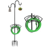 Faankiton garden hose holder assembly enables quick outdoor organization.