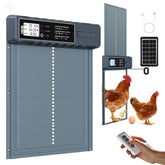 FabStyl Auto Chicken Coop Door with XL passageway enables easier flock access and ventilation