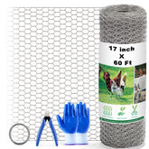 Fabulas chicken wire fence 17in by 60ft roll for wide coverage and easy setup.