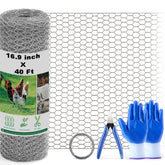 Fabulas chicken wire mesh on garden fence shows durable galvanized hex pattern