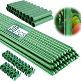 Fabulas Garden Stakes 16inch angle view shows durable coated steel for outdoor supports.