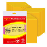Faicuk yellow dual-sided fly trap on leaf captures flying pests effectively.