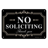Faittoo No Soliciting Sign front view offers clear visibility for visitors.