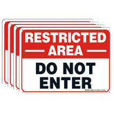 Faittoo restricted area sign do not enter 10x7 inches provides clear warning for restricted zones.
