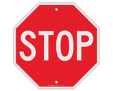 Faittoo stop sign front view 12x12 inches for clear street signaling.