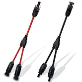 Faiwaycle Y-branch connector showing parallel setup for two panels