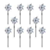 FameFame reflective pinwheels with stakes gleam in sunlight, adding dynamic garden motion.