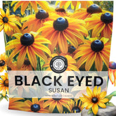 Family Sown Black Eyed Susan seed packet front for easy planting inspiration