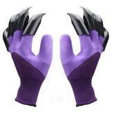 Famoy Claw Gardening Gloves digging soil with reinforced claws.