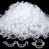 Fandamei plant support clips closeup showing durable plastic for reliable vertical gardening.