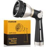 FANHAO garden hose nozzle with heavy-duty metal design for durable watering