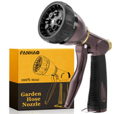 FANHAO metal hose nozzle bronze side view for durable outdoor watering
