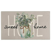 Faptoena spring door mat with leaves pattern for front porch protection.