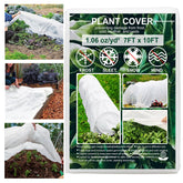 FARAER plant cover 7ftx10ft rectangle shields seedlings from frost while letting rain reach soil.