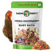 Farm Party Herbal Hootenanny nesting herbs 8oz in jar for fresh coop scent.