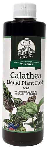 Farmer's Secret Calathea liquid food bottle front boosts growth potential