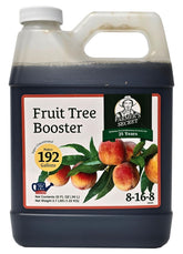 Farmers Secret Fruit Tree Booster bottle front; concentrated formula for healthy fruit growth.