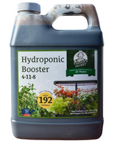 Farmer's Secret hydroponic booster bottle close-up for home gardens, supports healthy growth.