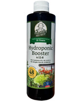 Farmer's Secret hydroponic booster bottle delivers steady nutrient delivery.