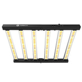 FARMLITE LED grow light over plants with full-spectrum illumination for healthy growth