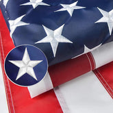 FARQIO US flag 3x5 front view shows rugged 600D nylon for outdoor use.