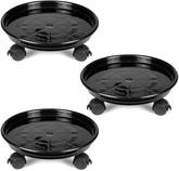 Fasmov round plant pallet caddy with wheels makes moving pots effortless.