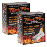 Fast Fire Odorless Fire Starter Cubes pack shows compact, individually wrapped design for reliable ignition.