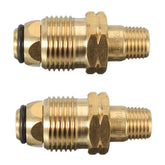 FASTROHY propane adapter with full-flow quarter-inch MNPT for reliable tank-to-grill connection.