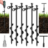 FAURIMMER ground anchor with spiral design delivers deep hold for wind-resistant setups.