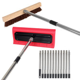Favormony 2-in-1 leaf roof brush with dual heads for all-season cleaning from ground