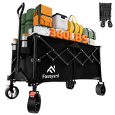 Favoyard extra large wagon showing 220L storage capacity for groceries and gear.