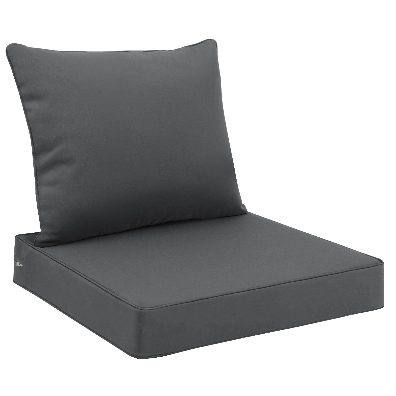 Favoyard outdoor cushion top view shows 19x19 inch seat for comfortable seating