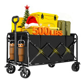 FAVSH 500LBS collapsible wagon folded compact for easy storage in trunks.