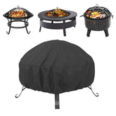FAZKAR round fire pit cover fabric detail highlights durable 420D material for long-lasting protection.