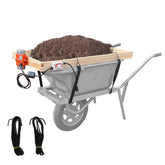 FBOJOY 40W soil sifter side view highlights its large screening area for efficient yard work.