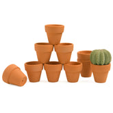 Fcacti 1.5-inch terracotta pot with drain hole, perfect for seedlings and small herbs.