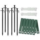 FCENDS heavy-duty steel tree stake kit provides sturdy wind protection for young trees.