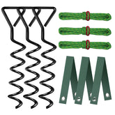 FCENDS tree stake kit bundle shows full set for supporting young trees in windy conditions.