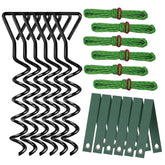 FCENDS Tree Stake Kit with heavy-duty spiral stakes keeps young trees upright.