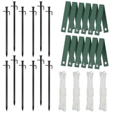 FCENDS Tree Stake Kit: heavy-duty steel stakes provide strong support for young trees.