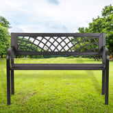 FDW garden bench with metal frame for durable outdoor seating