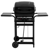 Feasto 2-burner grill lid close-up showing porcelain-enamel finish for durable outdoor cooking.