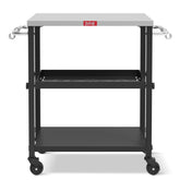 Feasto 3-Shelf Grill Table top with stainless steel surface ideal for easy cleaning