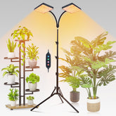 FECiDA 2026 3Head grow light on stand - front view for wide plant coverage